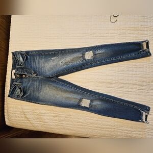 KanCan Women's Skinny Jeans - Distressed Blue